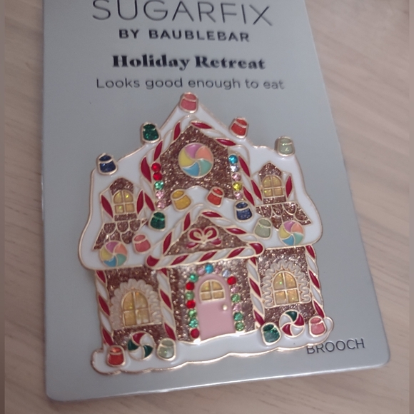 BaubleBar Jewelry - Sugarfix Baublebar Christmas Gingerbread House Enamel Charm Brooch Pin